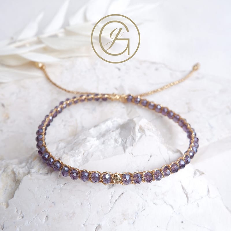 Iris glass beads bracelet